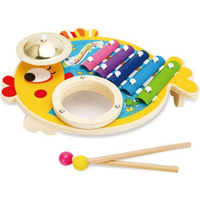 Развивающая игрушка Mapacha Рыбка 3 в 1: ксилофон, барабан, тарелка 76810