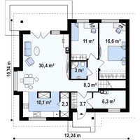 Коттедж One House Z54 (179.3 м2)