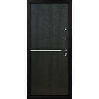 Металлическая дверь Стальная Линия Бридж для квартиры 100 (черно-серый)