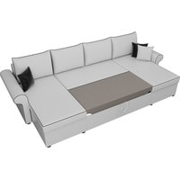 П-образный диван Лига диванов Милфорд 31578 (экокожа, белый)