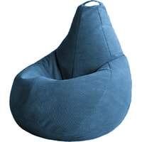 Кресло-мешок Мама рада! с двойным чехлом (велюр плюш, XL, блу, smart balls)