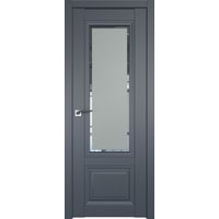 Межкомнатная дверь ProfilDoors 2.103U L 70x200 (антрацит, стекло square матовое)