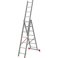 Лестница-стремянка Новая высота NV 123 алюминиевая трёхсекционная 3x7 ступеней