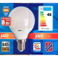 Светодиодная лампочка JAZZway PLED-LX G45 E14 8 Вт 3000 К
