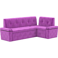 Угловой диван Лига диванов Деметра 45 правый 58973 (микровельвет, фиолетовый)