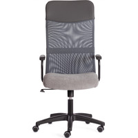 Кресло TetChair Practic флок/кожзам (серый)