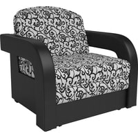 Кресло-кровать Мебель-АРС Кармен-2 (рогожка/экокожа, кантри/черный)