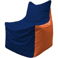 Кресло-мешок Flagman Фокс Ф2.1-45 (синий темный/оранжевый)