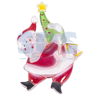 3D-фигура Neon-Night Санта Клаус с елочкой на присоске [501-025]
