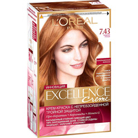 Крем-краска для волос L'Oreal Excellence 7.43 Медный русый