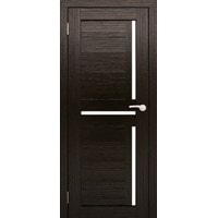 Межкомнатная дверь Юни Амати 18 40x200 (дуб венге/матовое стекло)