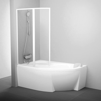 Пластиковая шторка для ванны Ravak Rosa VSK2 150 (белый/rain) левая