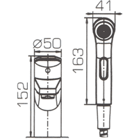 Смеситель с лейкой для биде Bravat Line F15299C-2