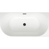 Ванна Wellsee Belle Spa 150x75 235702003 (пристенная ванна (правая) белый глянец, экран, каркас, сифон-автомат матовый черный)