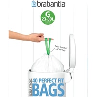Пакеты для мусора Brabantia PerfectFit G 23-30 л 375668 (40 шт, белый)