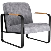 Интерьерное кресло Sheffilton SHT-AMS1-1 183283 (дымный/черный муар/брашированный коричневый)