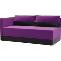 Тахта Лига диванов Никас 105205 (левый, фиолетовый/черный)