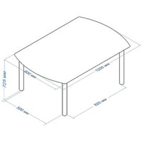 Кухонный стол Алмаз-Люкс СО-Д-03-6