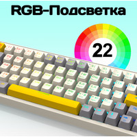 Клавиатура Cyberlynx ZA63 Beige Gray Yellow (TNT Yellow)