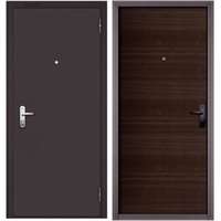 Металлическая дверь Бульдорс Slim 1 205x96 (коричневый/дерево темное, правый)