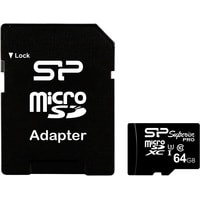 Карта памяти Silicon-Power Superior Pro microSDXC SP064GBSTXDU3V10SP 64GB (с адаптером)