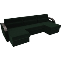 П-образный диван Лига диванов Форсайт 100809 (зеленый)