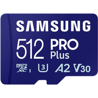 Карта памяти Samsung PRO Plus microSDXC 512GB MB-MD512SA/EU (с адаптером)