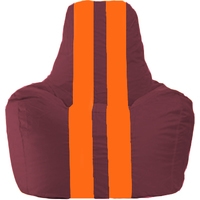 Кресло-мешок Flagman Спортинг С1.1-307 (бордовый/оранжевый)