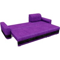Угловой диван Mebelico Честер 61108 (правый, велюр, фиолетовый/черный)