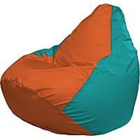 Кресло-мешок Flagman Груша Медиум Г1.1-223 (оранжевый/бирюзовый)