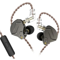 Наушники KZ Acoustics ZSN Pro (с микрофоном, серебристый/черный)