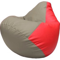 Кресло-мешок Flagman Груша Макси Г2.3-0209 (светло-серый/красный)