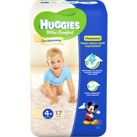 Подгузники Huggies Ultra Comfort 4+ для мальчиков (17 шт)