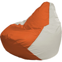 Кресло-мешок Flagman Груша Макси Г2.1-189 (белый/оранжевый)