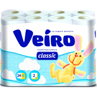 Туалетная бумага Veiro Classic (2 слоя, 24 рулона)
