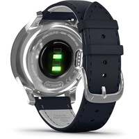 Гибридные умные часы Garmin Vivomove Luxe (серебристый/темно-синий)