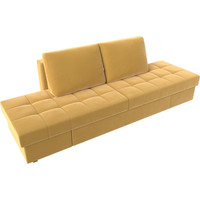 Модульный диван Лига диванов Сплит 119963 (микровельвет желтый)