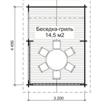 Беседка Добрабаня БС-И2 (4.45x3.2 м)