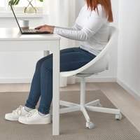 Офисный стул Ikea Лобергет/Блискэр 393.318.67 (белый)