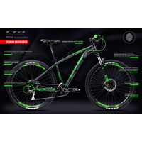 Велосипед LTD Rocco 760 27.5 2022 (черный/зеленый)