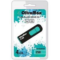 USB Flash OltraMax 250 4GB (бирюзовый) [OM-4GB-250-Turquoise]