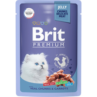 Пресервы Brit Premium для котят телятина с морковью в желе 85 г
