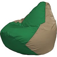 Кресло-мешок Flagman Груша Медиум Г1.1-237 (зелёный/тёмно-бежевый)