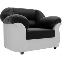 Интерьерное кресло Лига диванов Карнелла 105854 (экокожа, черный/белый)