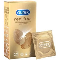 Гладкие презервативы Durex № 12 Real Feel Новое поколение презервативов для естественных ощущений (12 шт)