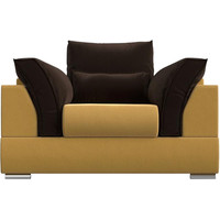 Интерьерное кресло Mebelico Пекин 116021 (микровельвет, желтый/коричневый)