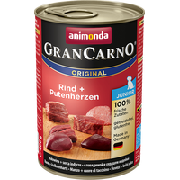 Консервированный корм для собак Animonda GranCarno Original Junior beef + turkey hearts 0.8 кг
