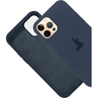 Чехол для телефона EXPERTS Silicone Case для Apple iPhone 12/12 Pro (темно-синий)