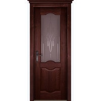 Межкомнатная дверь ОКА Ферара 90x200 (античный орех/стекло графит)