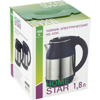 Электрический чайник HomeStar HS-1034 (стальной/черный)
